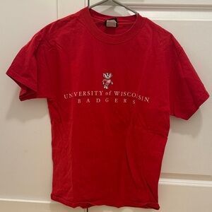 Vintage University of Wisconsin Badgers Red T-Shirt